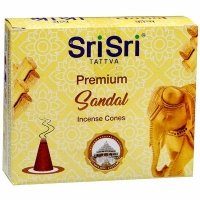 Premium Sandal Incense Cones Sri Sri Tattva (���������� ������ ������� ������ ��� ��� ������) 25��