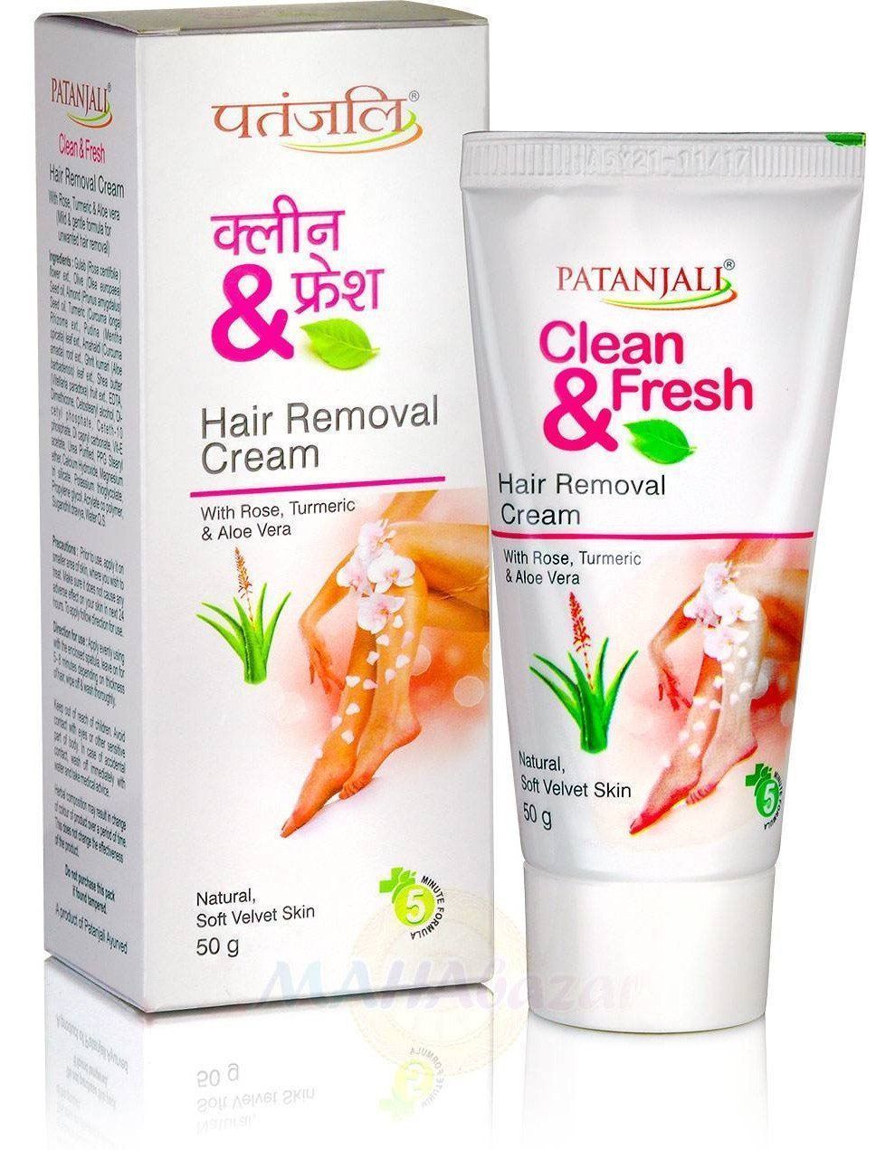 ���� Clean & Fresh Hair Removal Cream Patanjali (���� ��� ���� ����������) 50��