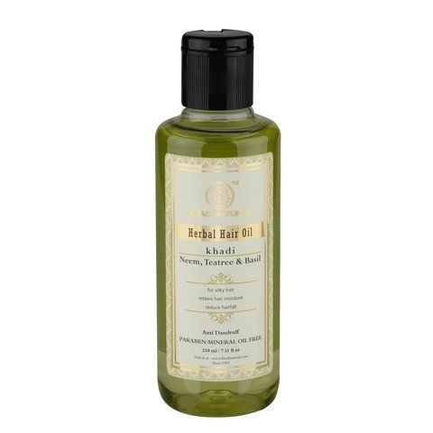 ����� ������ ������� � ��������� ����� Herbal Hair Oil Neem, Teatree & Basil Khadi (����, ������ ������ � ������� �����) 210��